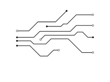 Circuit vector illustration design template