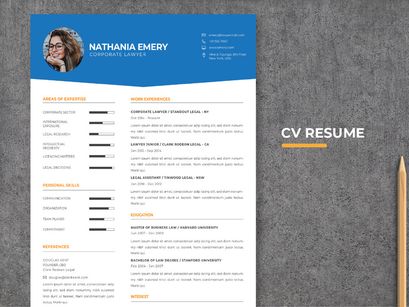 Professional CV Resume - Corporate Lawyer
