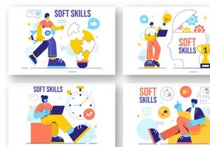 13 Soft Skills Vector Illustration