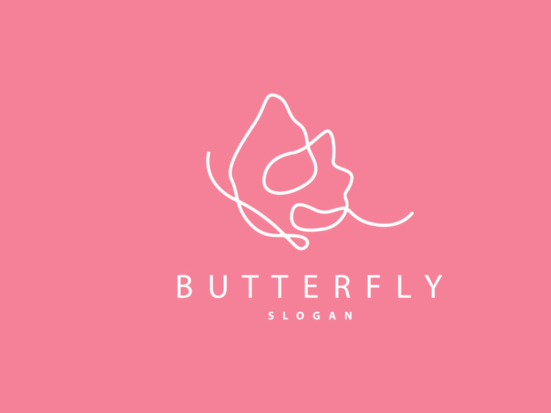 Butterfly Logo Design, Beautiful Flying Animal