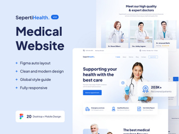 Medical website template preview picture