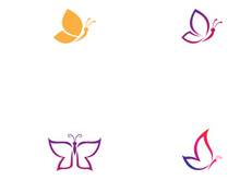 Colorful butterfly logo design.