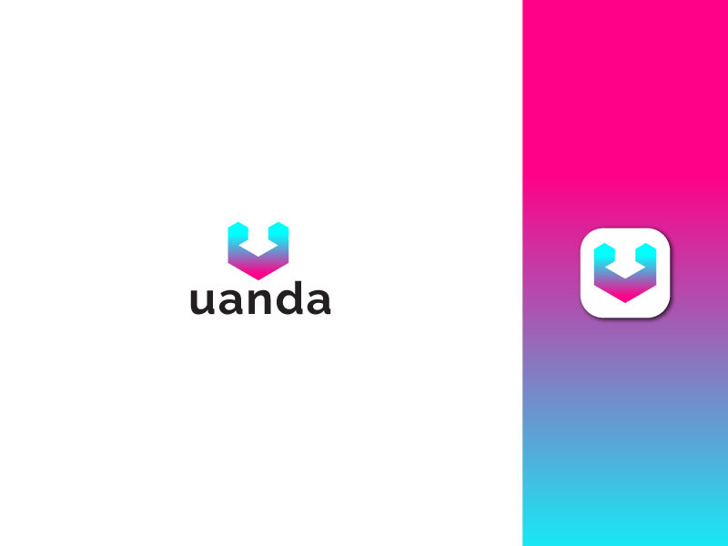 Lettermark Logo - Letter U Logo - Gradient Logo - Business Logo Design