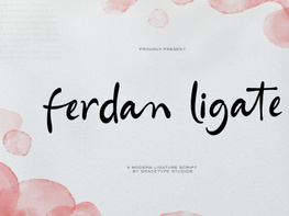 Ferdan Ligate | Modern Ligature Script preview picture