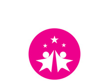 People star logo design to achieve a success or dream.