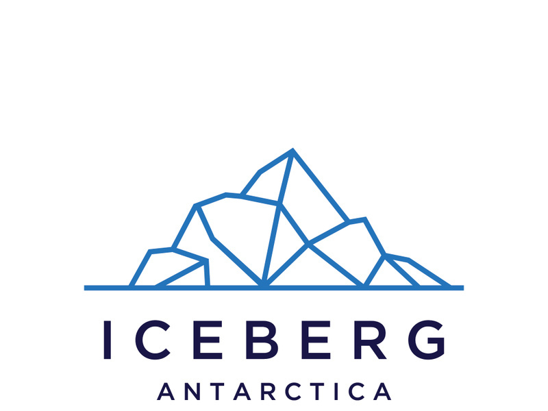 Antarctic iceberg logo design.