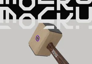 Wooden Hammer Mockup