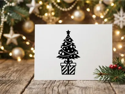 Decorative Christmas Tree with Gift Box for Holiday Celebration