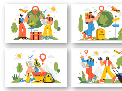 9 Travel and Backpacking Illustration