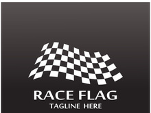 Creative and modern racing flag logo design.