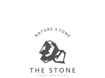 Stone logo template design simple elegant product brand natural element preview picture