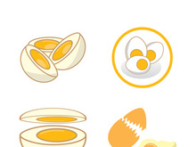 Chicken eggs logo icon and symbol vector design illustration
