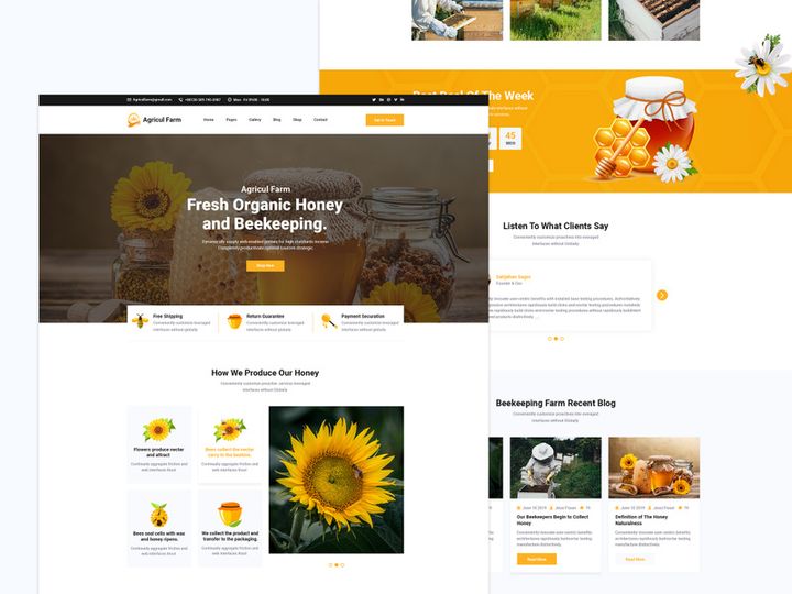 Beekeeping Farm Web Templates.