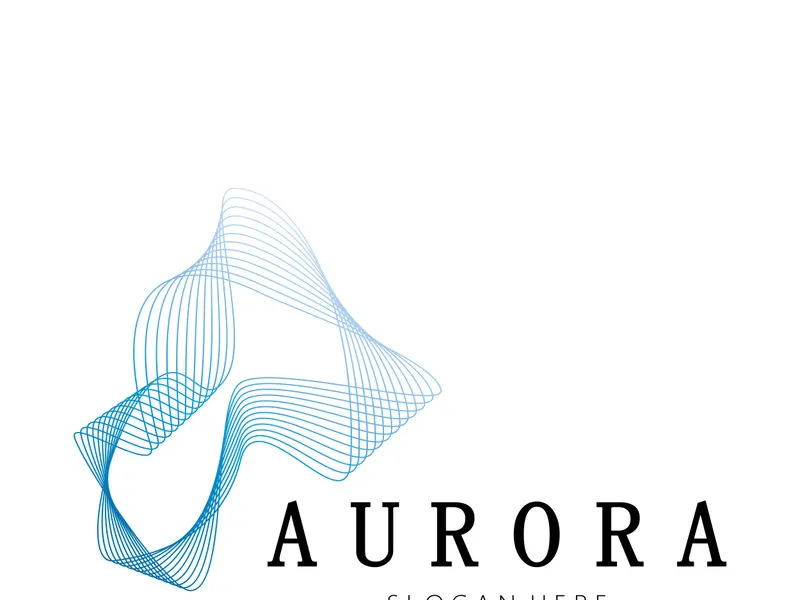 aurora logo design icon illustration vector template