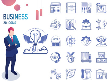 Bleu : Business And Finance IconSet preview picture