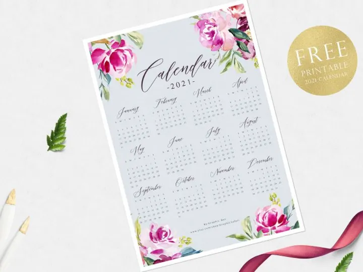FREE PRINTABLE 2021 CALENDAR