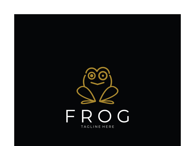 frog logo simple vector design template