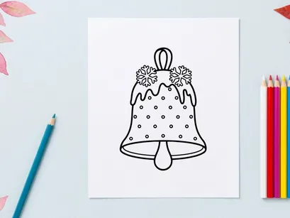 Decorative holiday design elements on white background