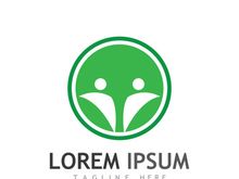 Community of people logo design with creative idea.