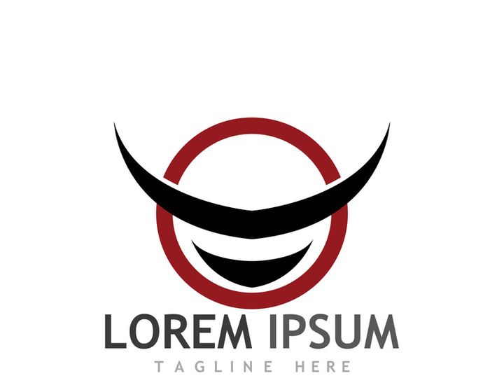 bull head horn logo