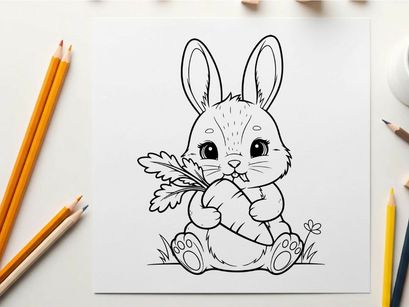 Cute baby rabbit with wings vector illustration