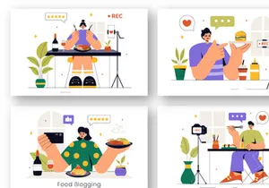 9 Food Blogging Illustration