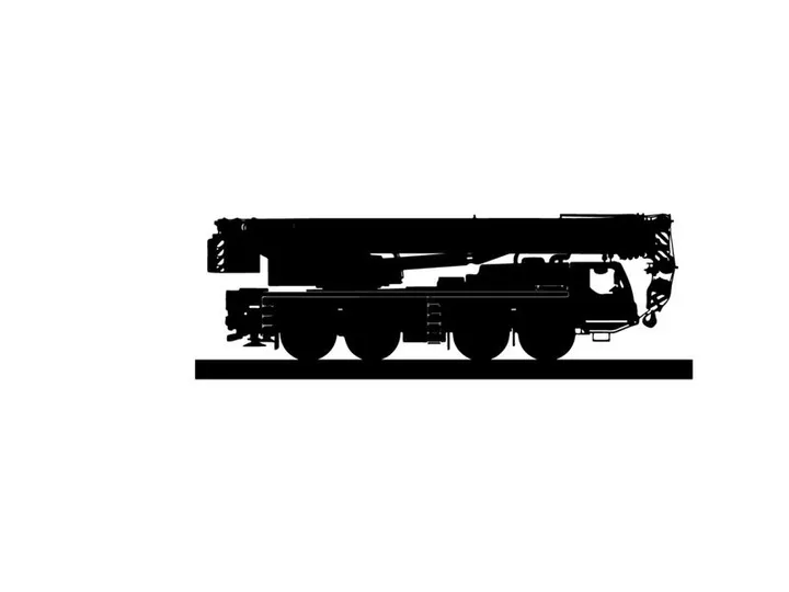Silhouette of a train on a track with silhouette