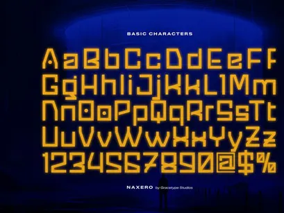 Naxero | Futuristic Typeface