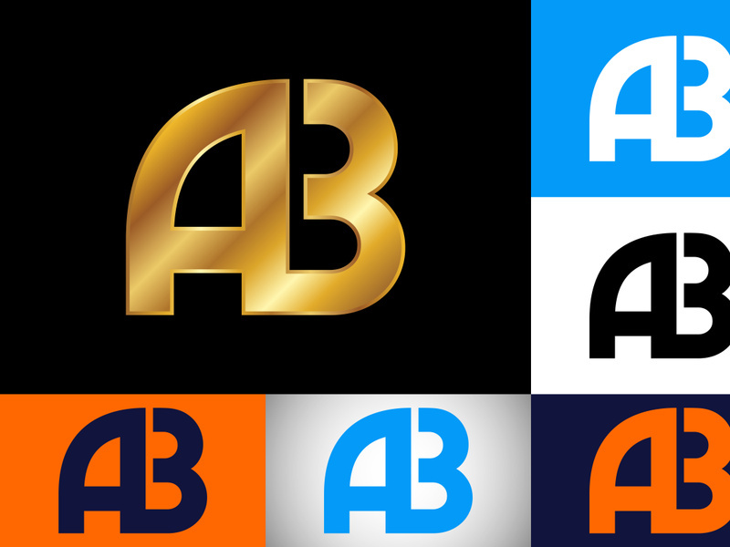 Initial Letter A B Logo Design Vector Template. Graphic Alphabet Symbol For Corporate Business Identity