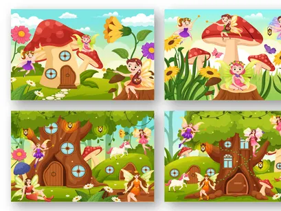 16 Beautiful Flying Fairy Illustration