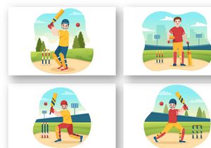 13 Cricket Sport Illustration