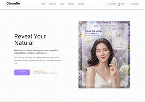 Modern Skincare Website UI – Beauty Landing Page