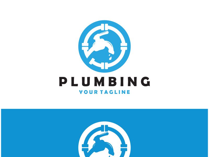 Plumbing logo vector design template. water pipe logo design.Leaking water logotype,Design Concept, Creative Symbol, Icon