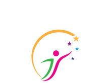 People star logo design to achieve a success or dream.