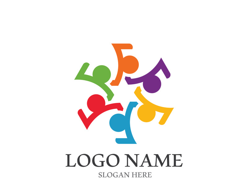 Community, network and social icon design template