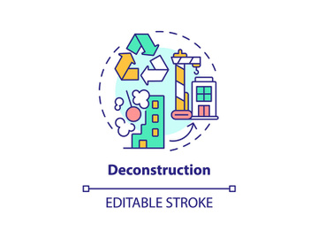 Deconstruction concept icon preview picture