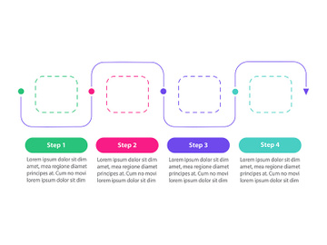 Rectangular linear vector infographic template preview picture