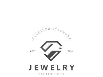 Jewelry Logo Template Design, diamond shop, accessories fashion Design, simple icon preview picture
