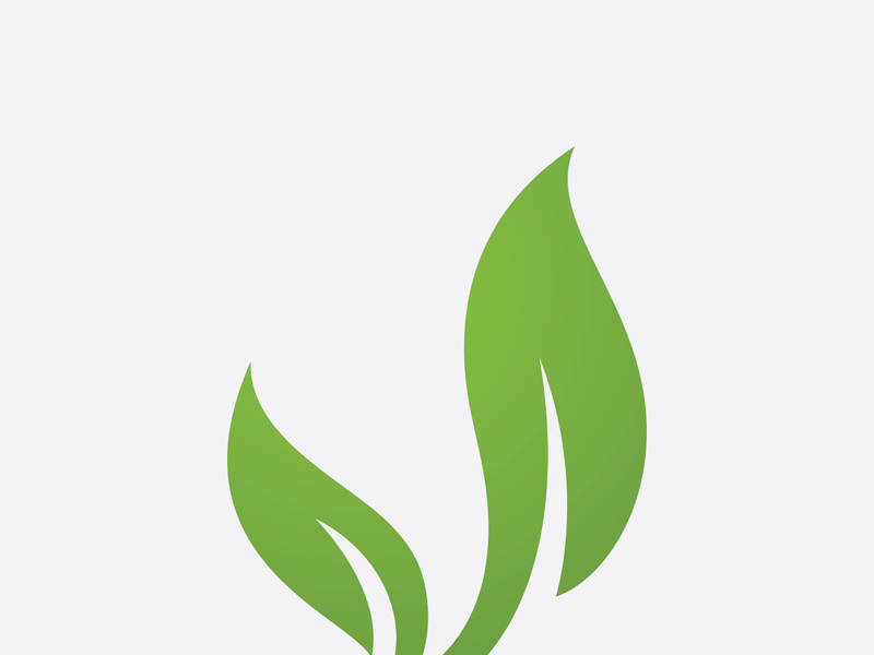 Green leaf ecological element vector icon logo