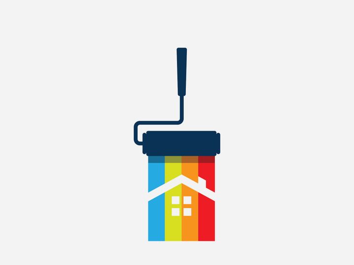 Paint logo business vector icon