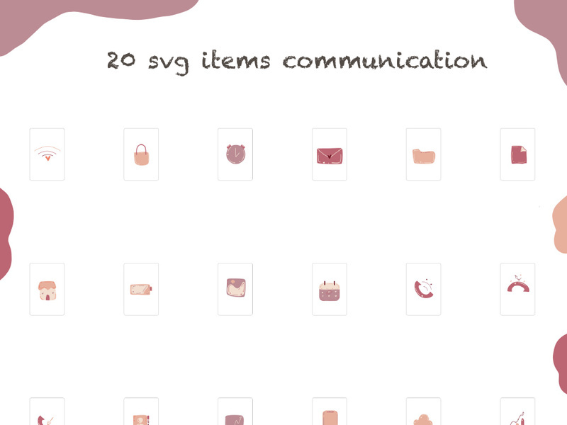 20 svg illustration communication phone message