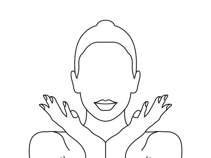 Beauty Woman Line Art, Wall Decoration