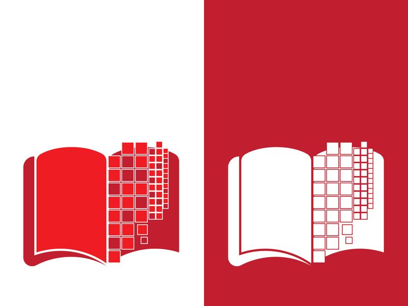 Digital book logo technology vector icon design
