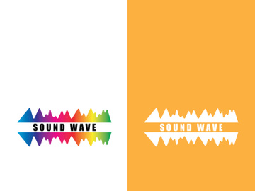 Sound waves logo background modern music vector image preview picture