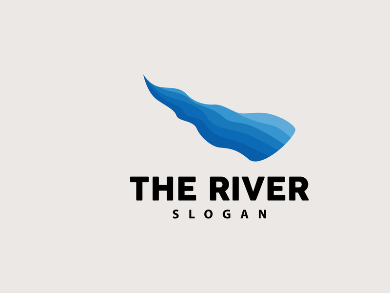 River Logo Design River Creek Vector