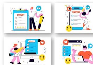 10 Survey Vector Illustration