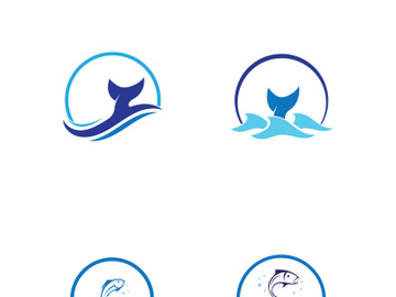 Ocean water wave wave logo design. preview picture