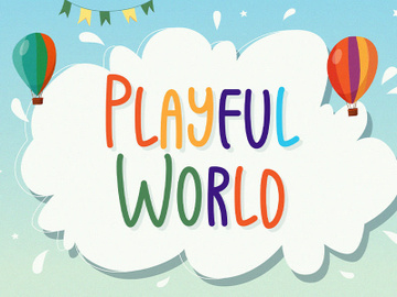 Playful World - Playful Display Font preview picture