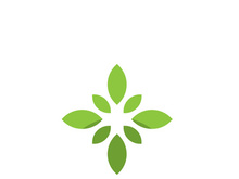 Green leaf ecology nature element vector icon