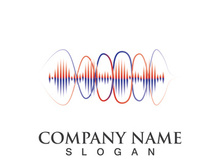 Sound waves vector illustration design template